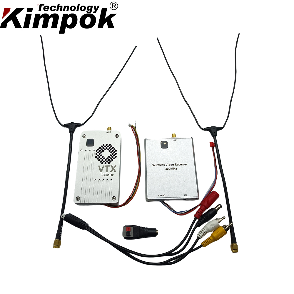 Transmisor y receptor de vídeo FPV de 300Mhz y 5W, transmisión de imágenes de largo alcance VTX para drones de 300M