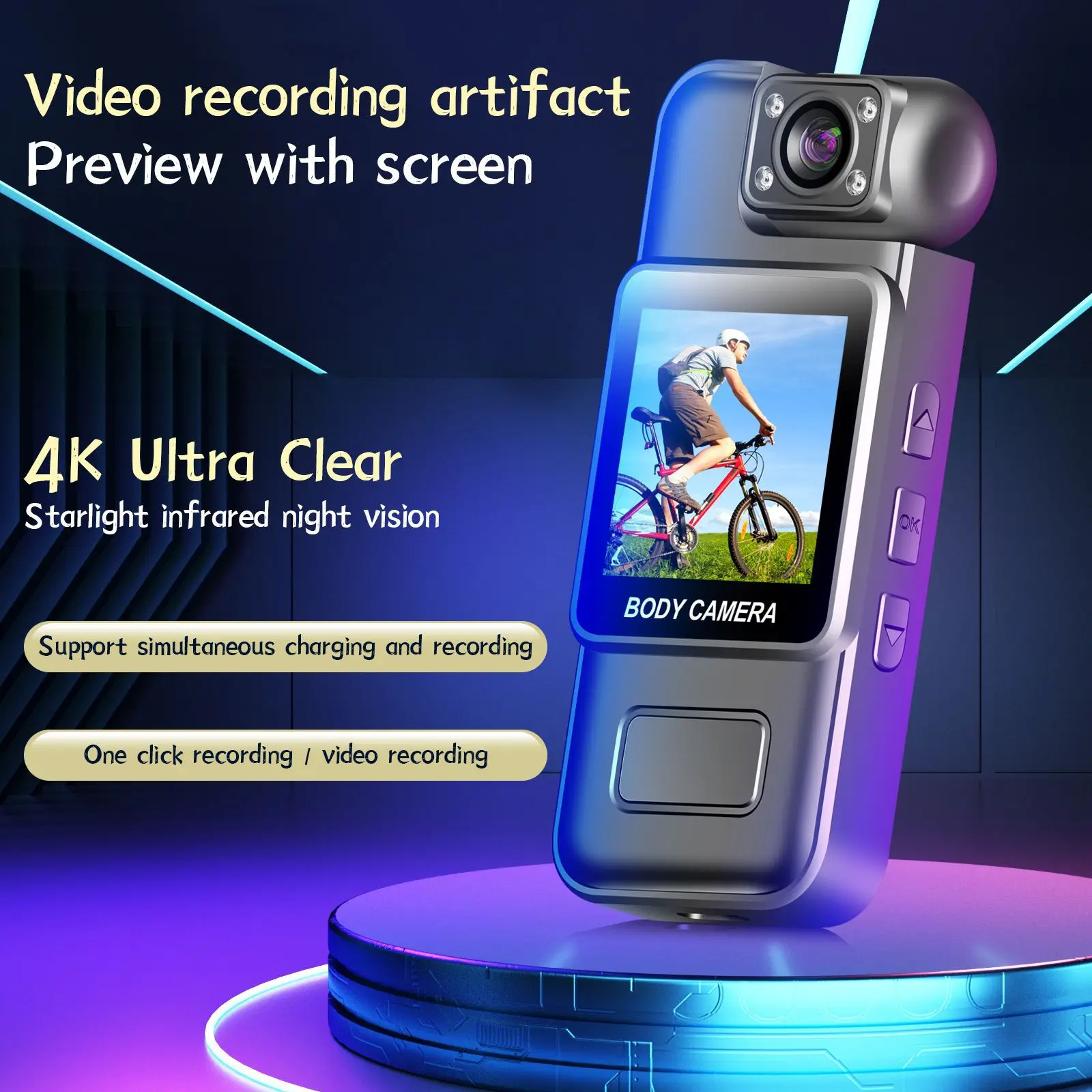 Mini cámara Ultra HD WiFi, grabadora de vídeo Digital portátil de mano, cámara corporal de policía, visión nocturna infrarroja, cámara deportiva DV para montar