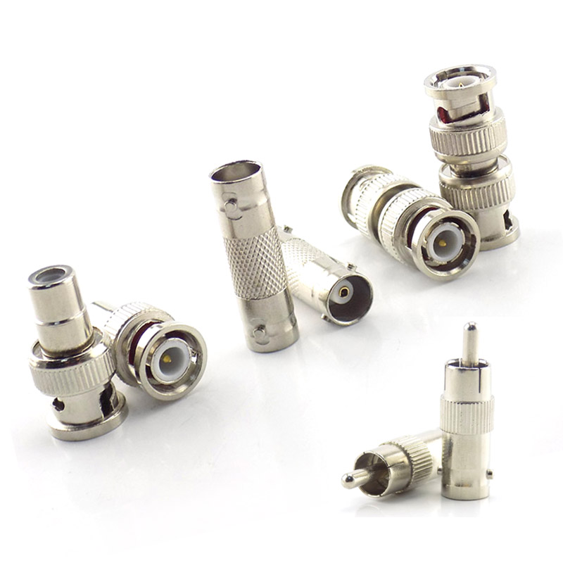 BNC fêmea para adaptador macho para sistema de CCTV, conector BNC, RCA fêmea para macho, câmera de vídeo, J17, 2 pcs, 5 pcs, 10pcs