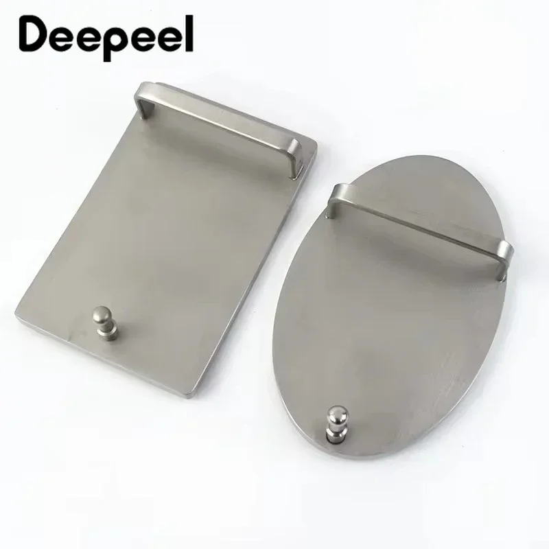Deepeel 35/40 mm Edelstahl-Gürtelschnallen, Metall, glatte Platte, Schnalle für Herren, Bund, Kopfstift, automatischer Verschluss, DIY-Handwerk