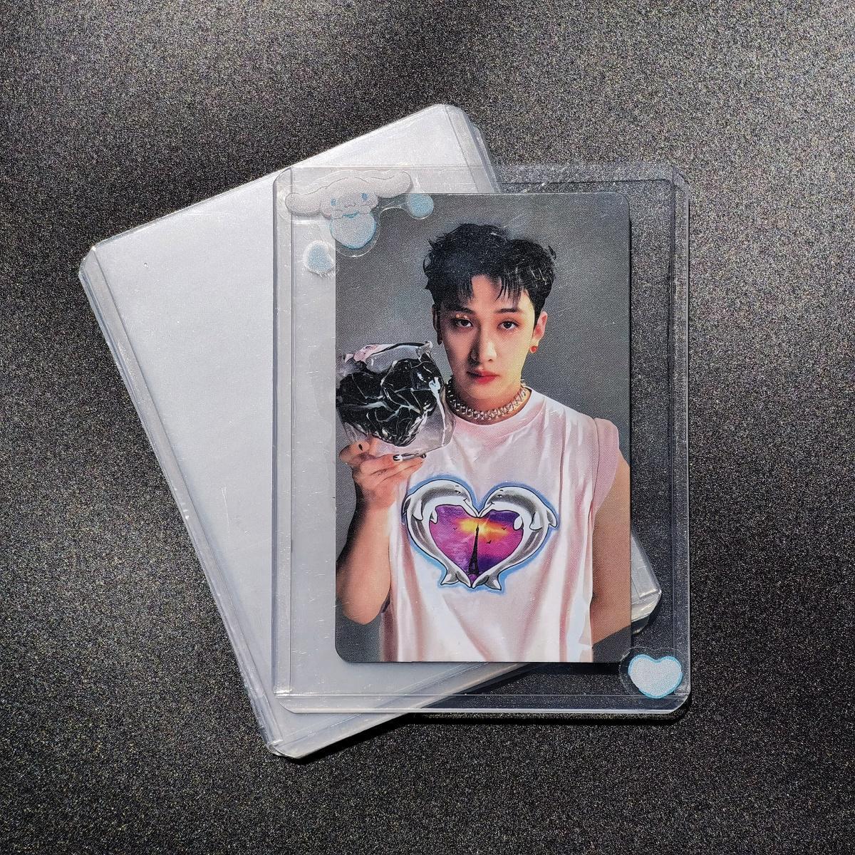 Utalo 1 〜 50 個 35PT クリアホワイトカードホルダーカードスリーブ卸売 KPOP フォトカードトレーディング供給垂直水平トップローダー