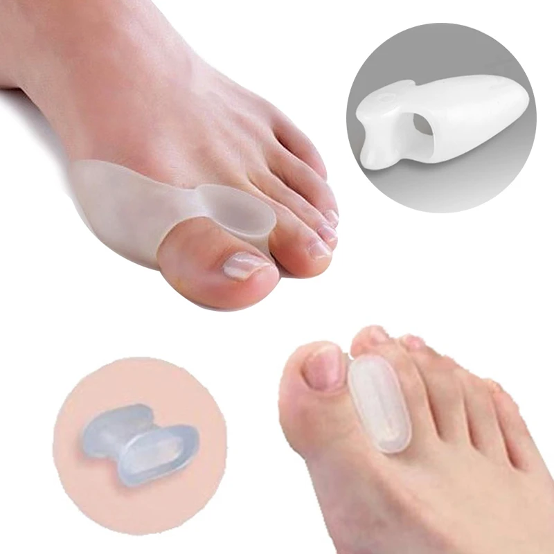 1 คู่ซิลิโคนนิ้วเท้าแยก Bunion Bone Ectropion Adjuster นิ้วเท้าด้านนอกอุปกรณ์เท้าเครื่องมือดูแล Hallux Valgus Corrector