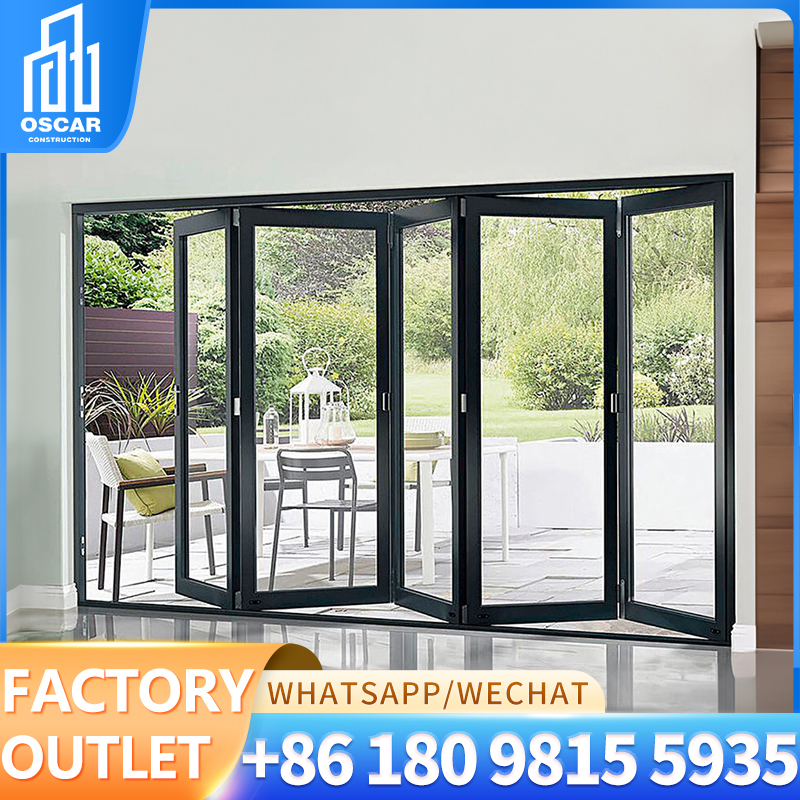 Perfil de alumínio para porta deslizante moderna e estilo francês acabado com vidro de alumínio para ambientes externos e vilas