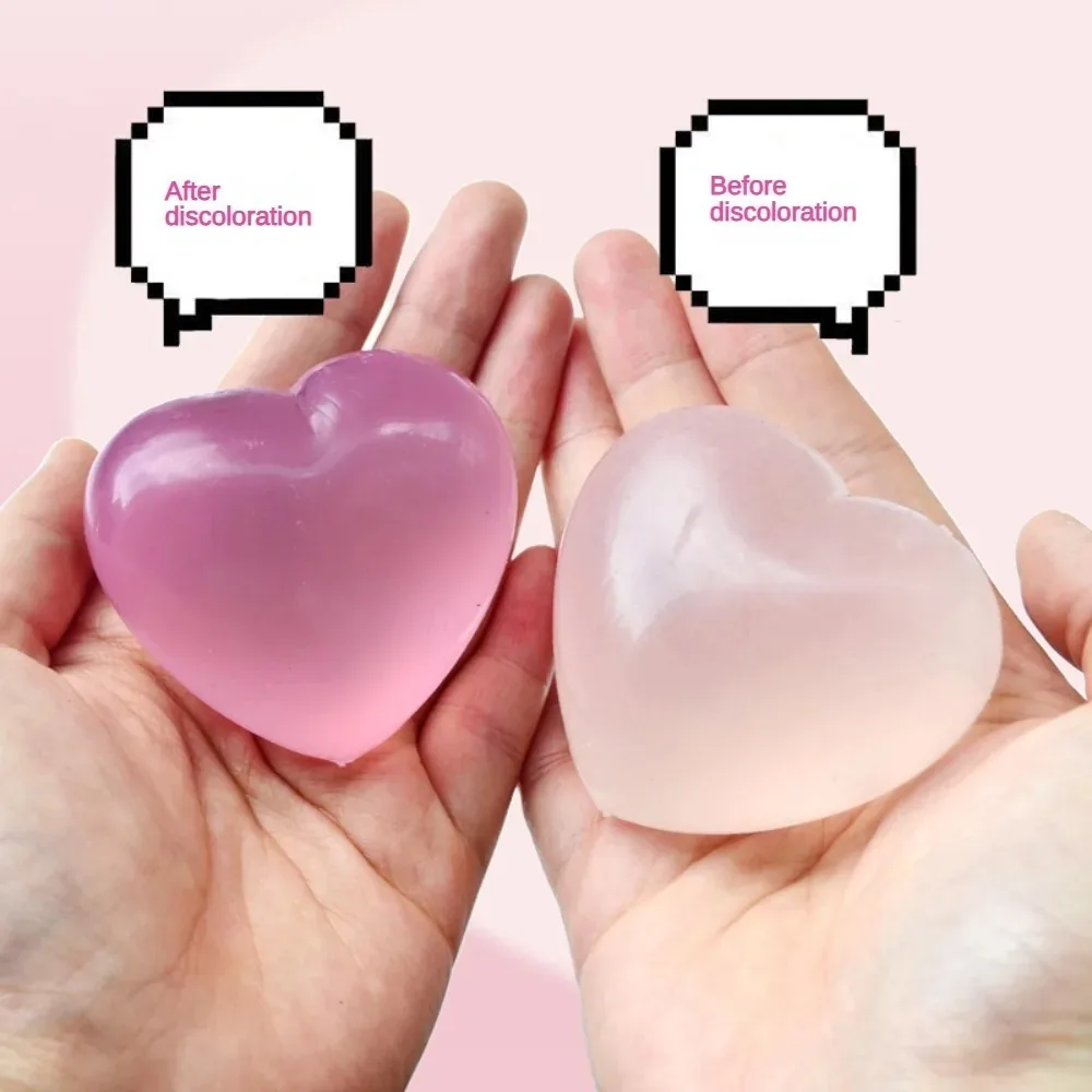 Cor coração squeeze brinquedo anti-stress bola de ventilação lento rebote alivia o estresse brinquedos para crianças menina e adultos presente