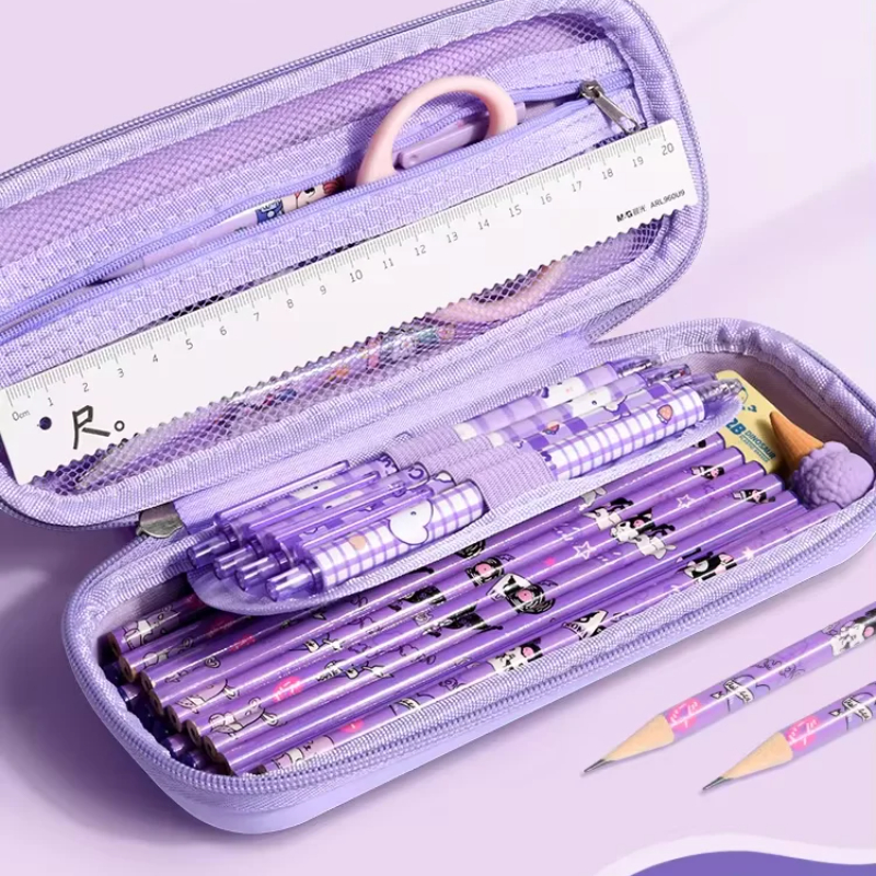 3D Kuromi Melody Cinnamoroll 연필 케이스 만화 대용량 편지지 가방 연필 케이스