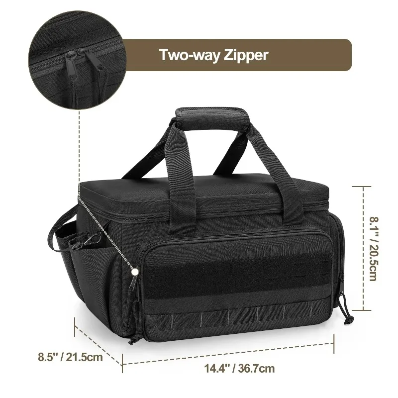 14" Heavy Duty Tactical Tool Bag Non-slip Base Multipurpose Organizer for Handymen Carpenters Durable Portable Tool Storage