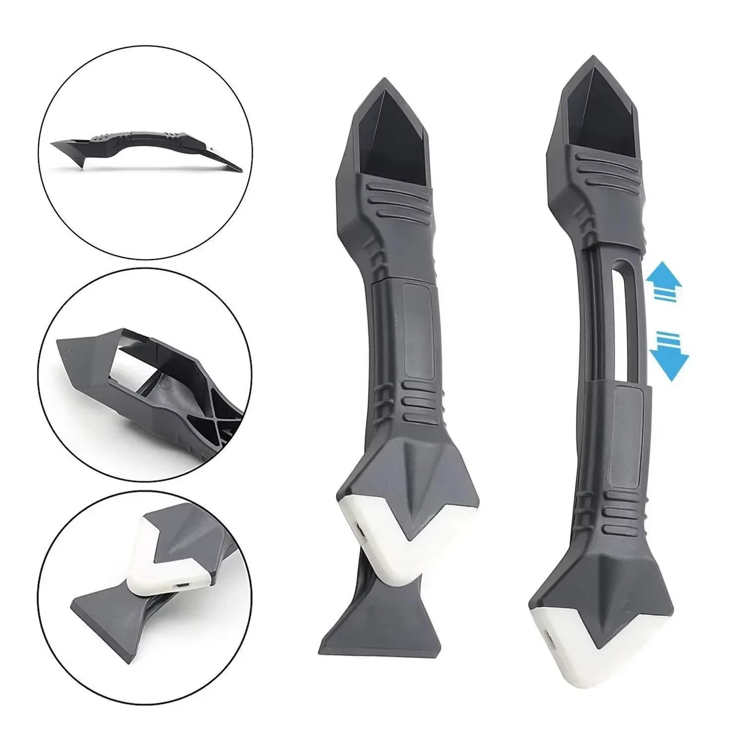 ซิลิโคน Scraper ไม้กวาดกาว Remover มีดกาวมุมความงาม Crack Trowel เครื่องมือ Grout Scraper Kit 5in1 Multifunctional Home