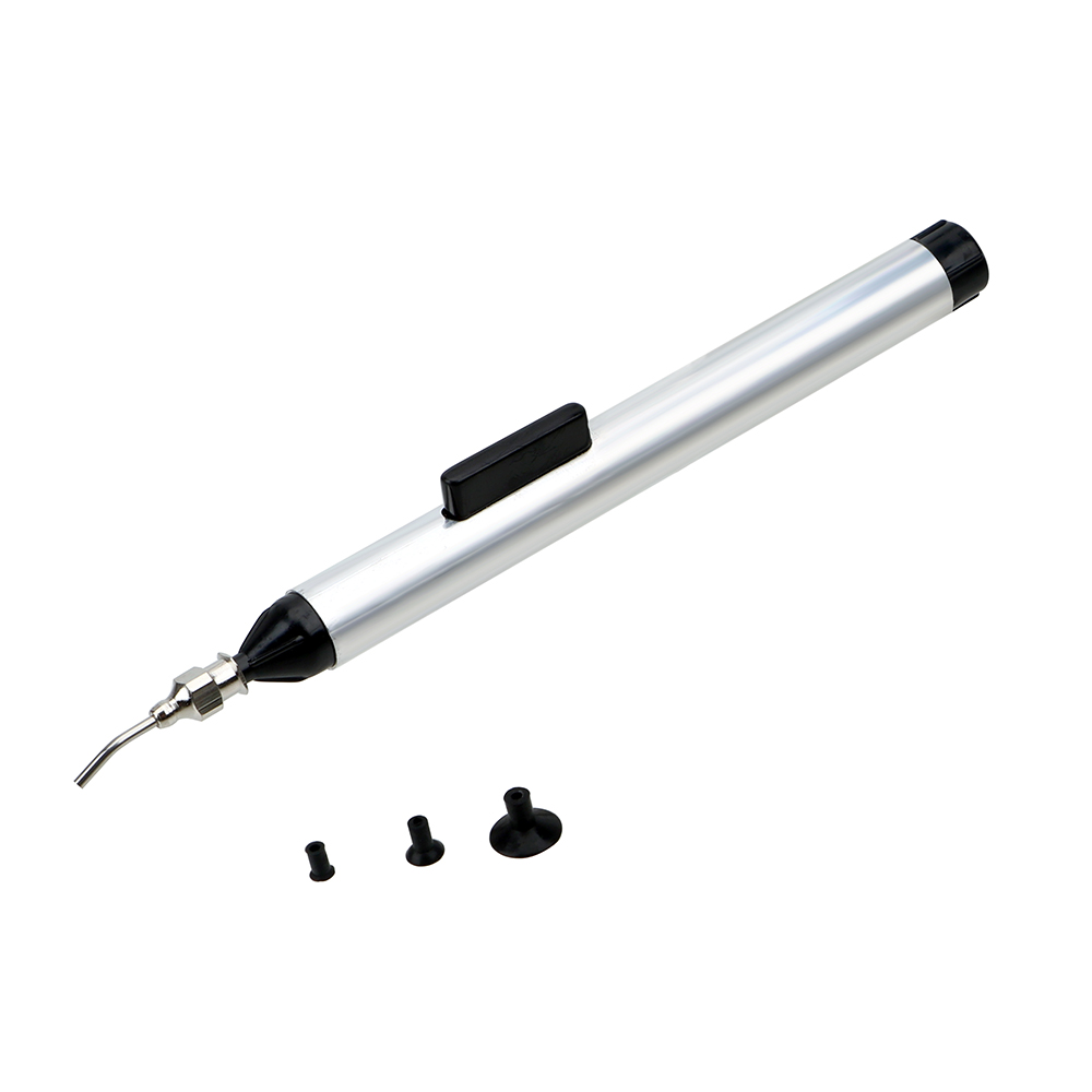 DIYWORK Solder Picker Hand Tool Set Alternative Tweezers Vacuum Suction Pen Manually Pumping IC Tool With 3 Sizes Sucking