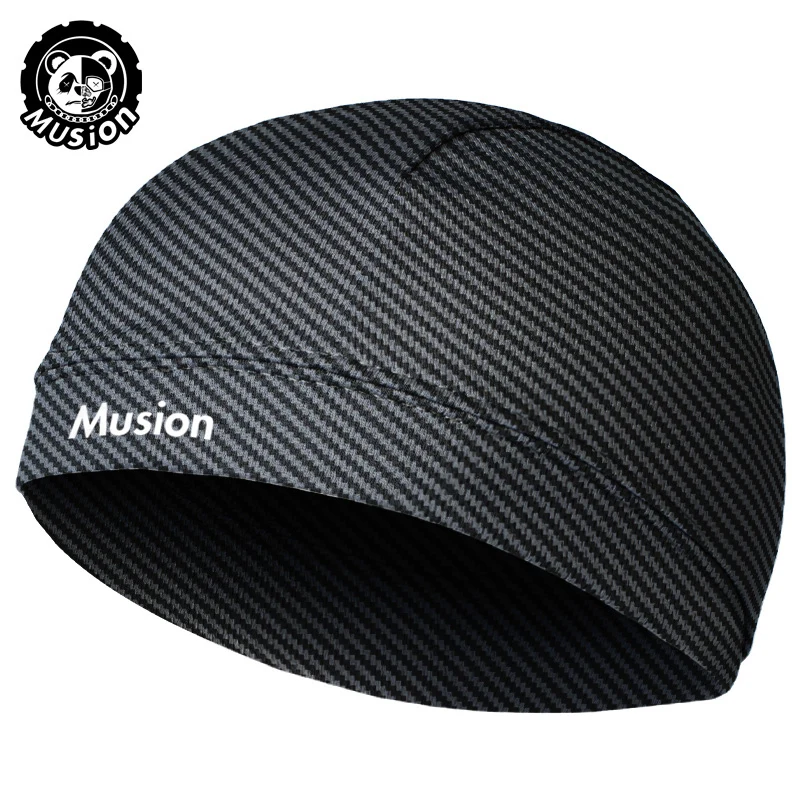 Musion cabeça capa design original capacete da motocicleta boné interno absorção de suor de alta estiramento esportes ao ar livre boné