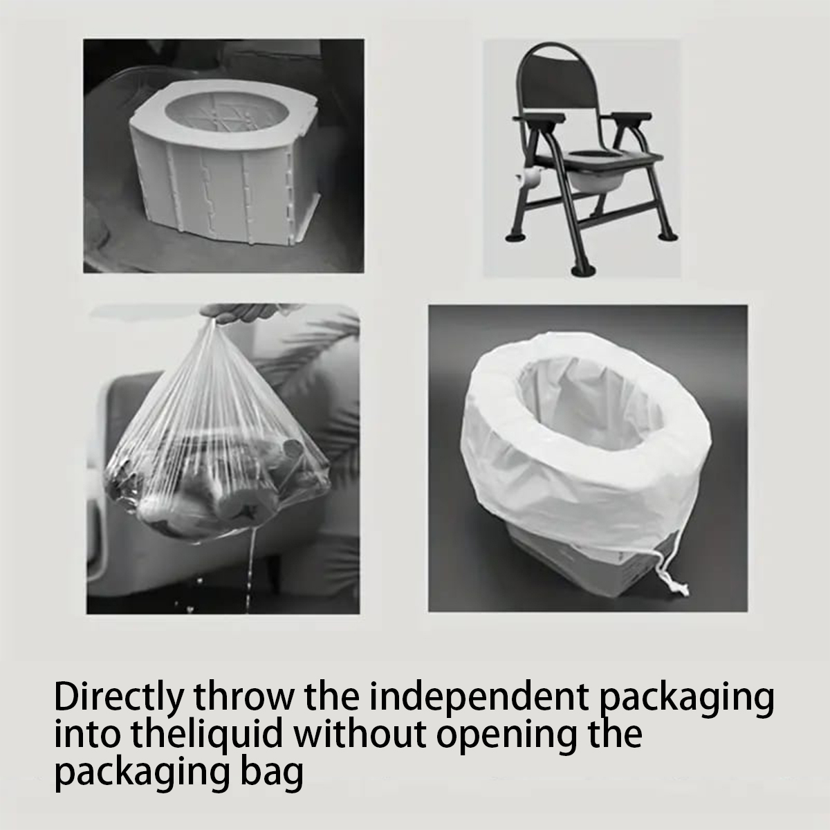 No need to unpack-[Portable | Stool Absorbent] Outdoor portable toilet, bagged camping toilet paper, outdoor convenient.