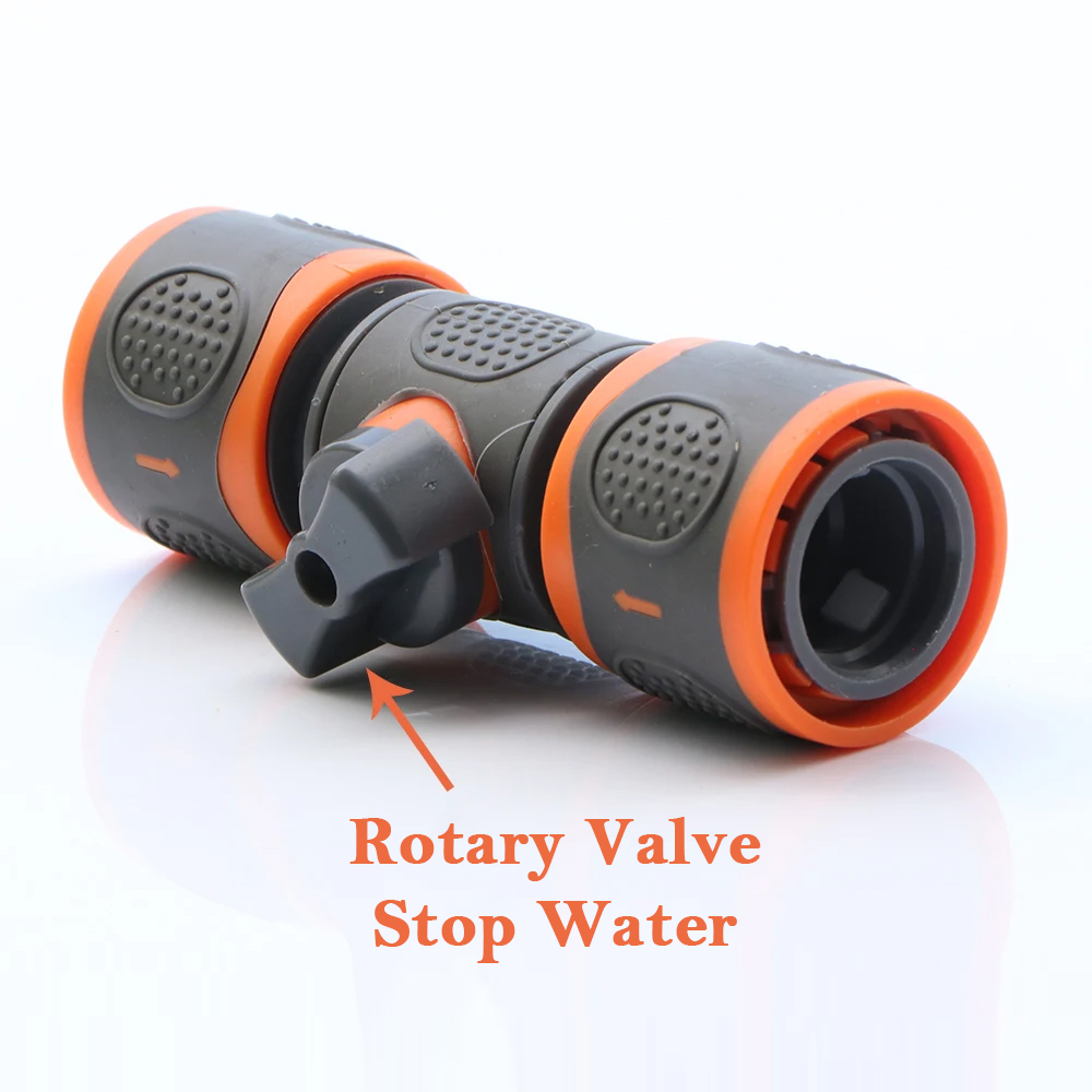 16mm Ball Valve Hose Adapter Quick Connector Coupling Joint Extender Connect Repair for Garden Irrigation Tubing Stop Water