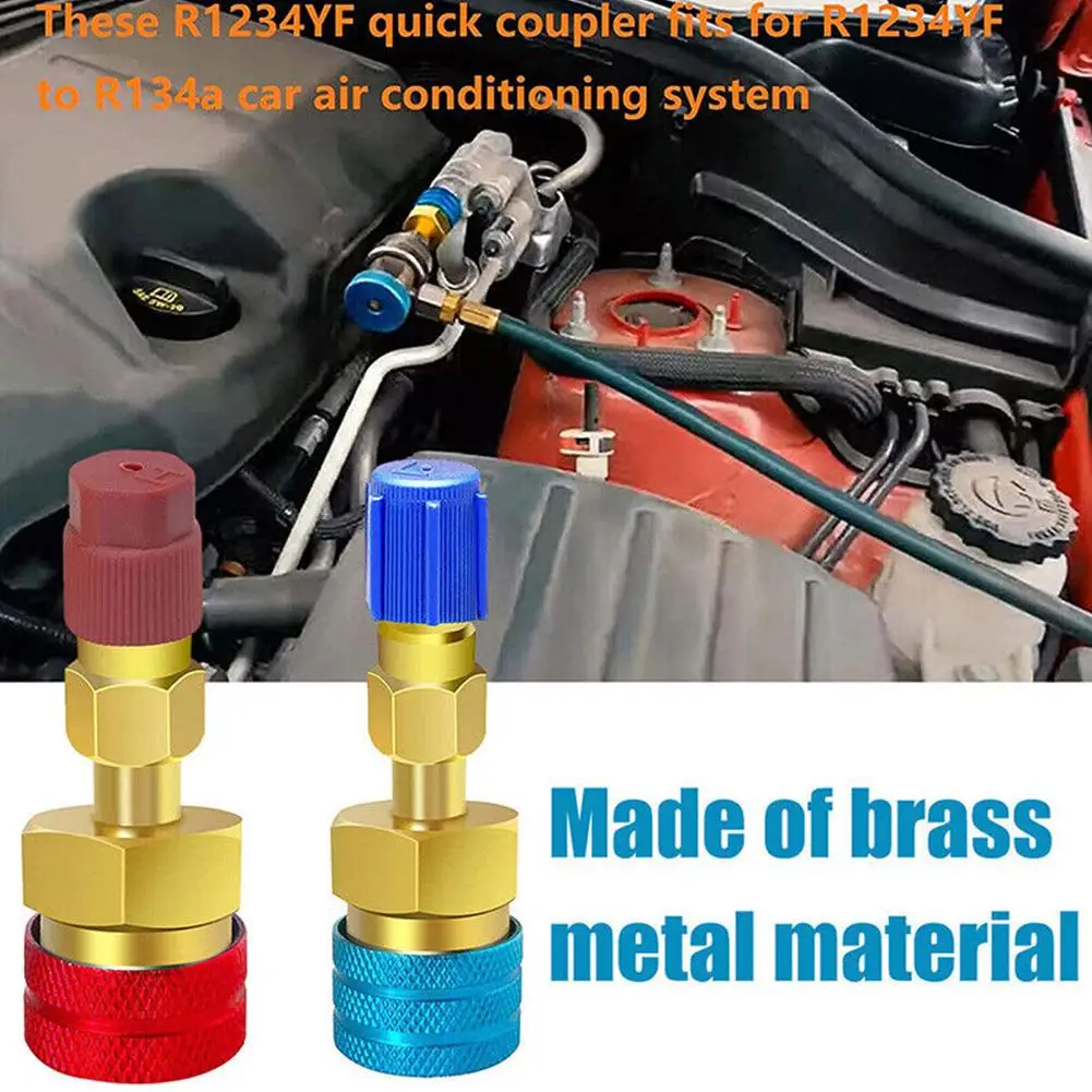 Adapter Quick Fitting Coupler For R134A To R1234YF High Low Side Adapter Fitting Connector Car Airconditioning Fitting Car Tools