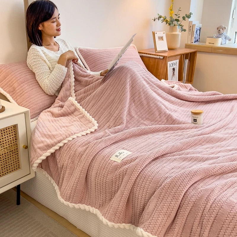 Clearance_Throw Blanket for Sofa Winter Blanket King Size Home Warm Plaid Comforter Bedspread Bedding Sheet_Continuous updates