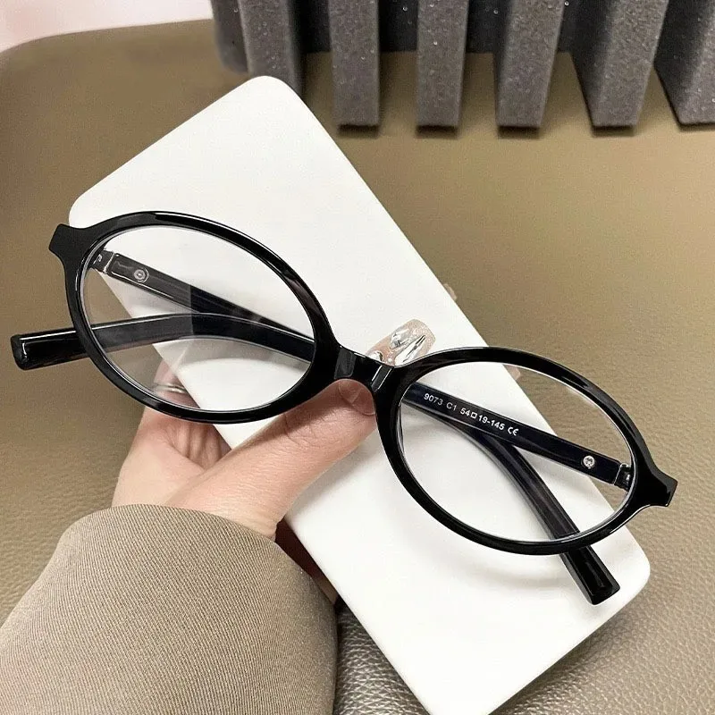 Gafas ovaladas anti-luz azul para mujer, lentes transparentes con filtro antiradiación, gafas antiradiación