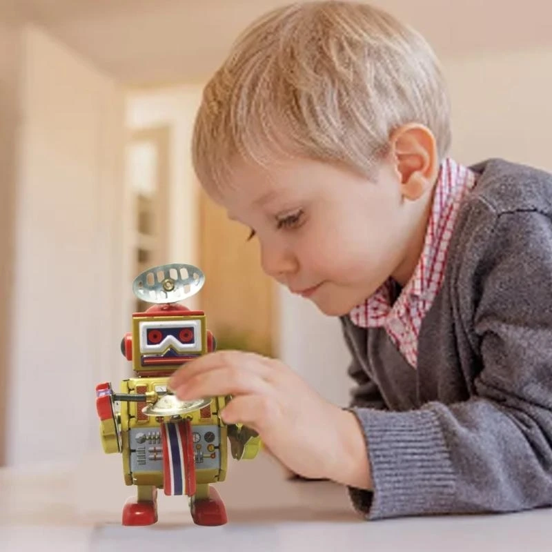 U13Fおもちゃごとのロボットドラマークラシッククラシックワインアップおもちゃを大人と十代の若者たち
