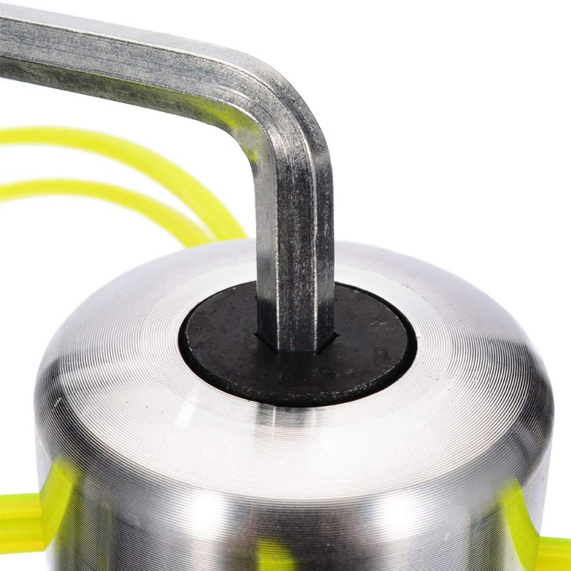 Cabezal de corte universal de aluminio con cuatro líneas de corte para desbrozadora cortadora de césped