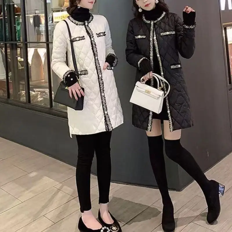 Chaqueta larga con botones para mujer, parka holgada y elegante a la moda, abrigo informal que combina con todo, prendas de vestir para Otoño e Invierno
