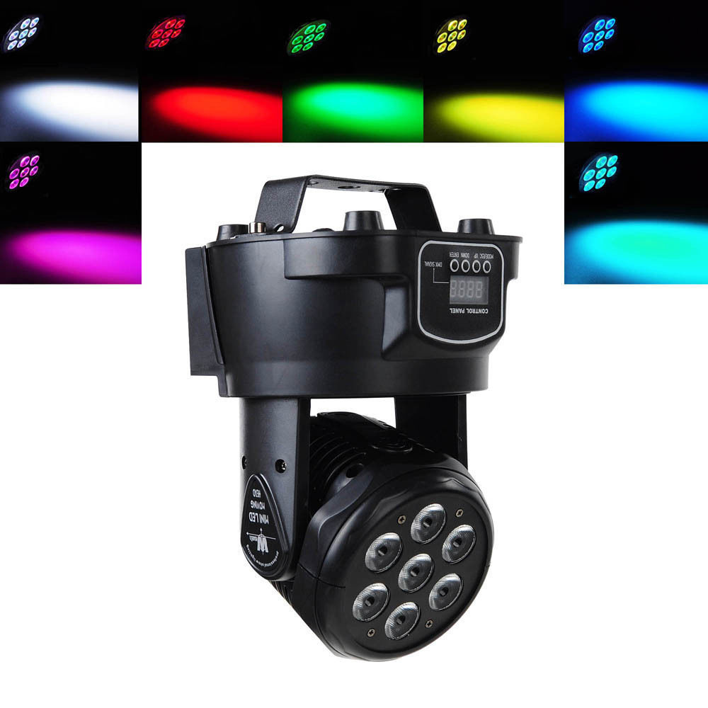2PCS Mini LED 7x12WRGBW Wash Moving Head Lighting dj disco Ball  14 channels