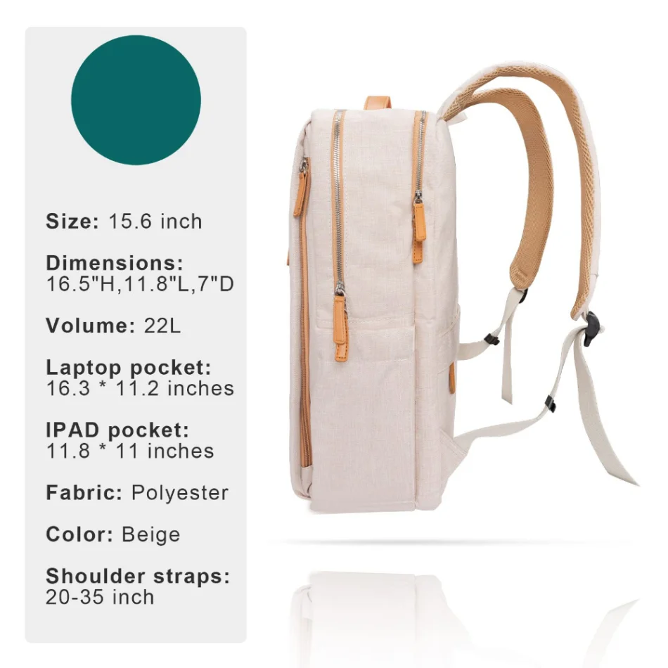Mochila de viaje multifuncional para mujer, bolsa de avión, bolsas de aire para portátil para mujer, mochilas ligeras para ordenador portátil con carga USB