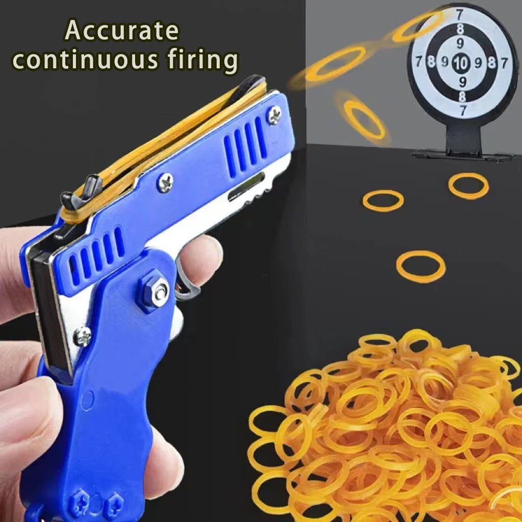 Giocattolo con elastico in metallo scoppio - Mini giocattolo lanciatore pieghevole con portachiavi e elastici da 60 pezzi, regalo perfetto per Natale
