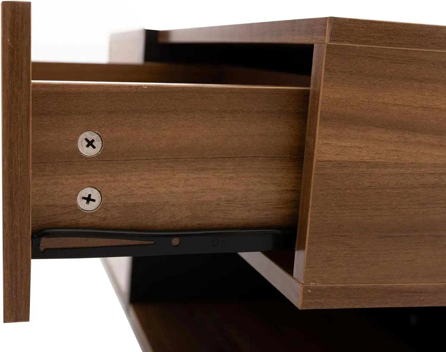 Coffee Table with 4 Drawers Unique Color Matching and Line Design Storage Space at the Bottom 78 * 78 * 36cm (White)