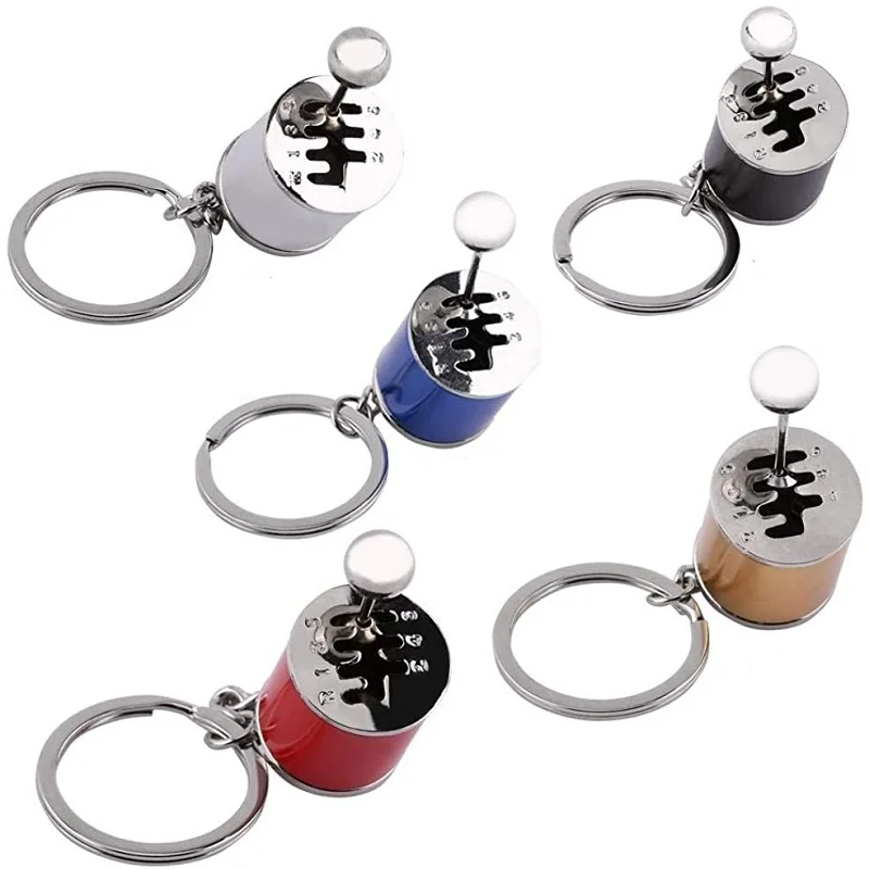 Kim Loại Móc Khóa Sáng Tạo Xe Sang Số Móc Khóa 6 Cấp Độ Dính Núm Hộp Số Mô Hình Chìa Khóa Antistress Người Lớn Mới Fidget Đồ Chơi