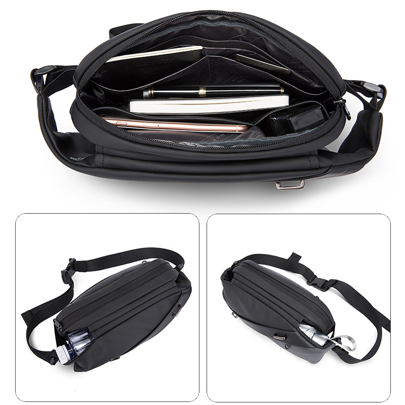 BANGE Große Kapazität Wasserdichte Multifunktions Umhängetasche Männer Schulter Tasche Männlichen Sling Brust Taschen Für Taille Gürtel Passenden