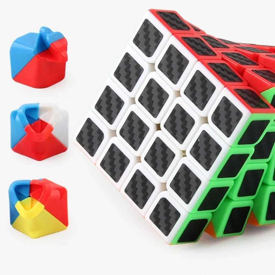 Meilong cubo de fibra de carbono 2x2x2 3x3x3 4x4x4 pirâmide skew sq1 megaminx quebra-cabeça para iniciantes e profissionais