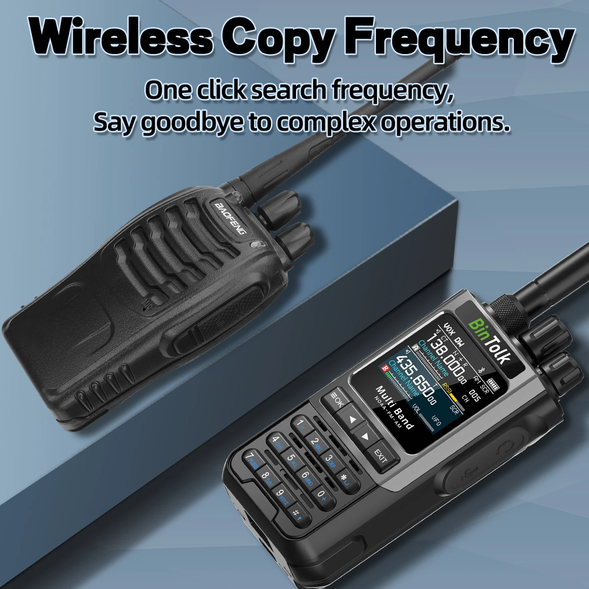 BinTolk BT8200 Walkie Talkie Long Range 10W Vollband FM AM CB Drahtlose Bluetooth Telefon Programmierung Typ-C Ladegerät Amateurfunk