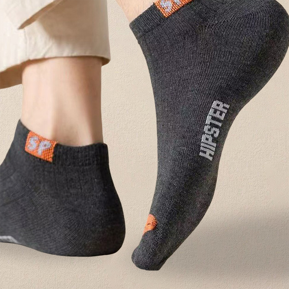 5 paia di calzini corti da donna Calzini da barca con lettera alla moda e versatili Bocca superficiale Calzini casual comodi, morbidi e traspiranti