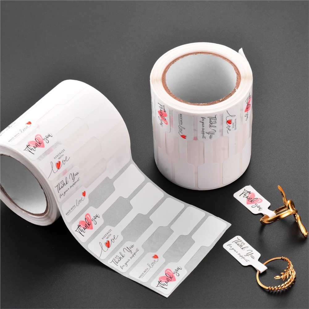 Бирка для ювелирных изделий, самоклеящаяся, белая, 500 шт.