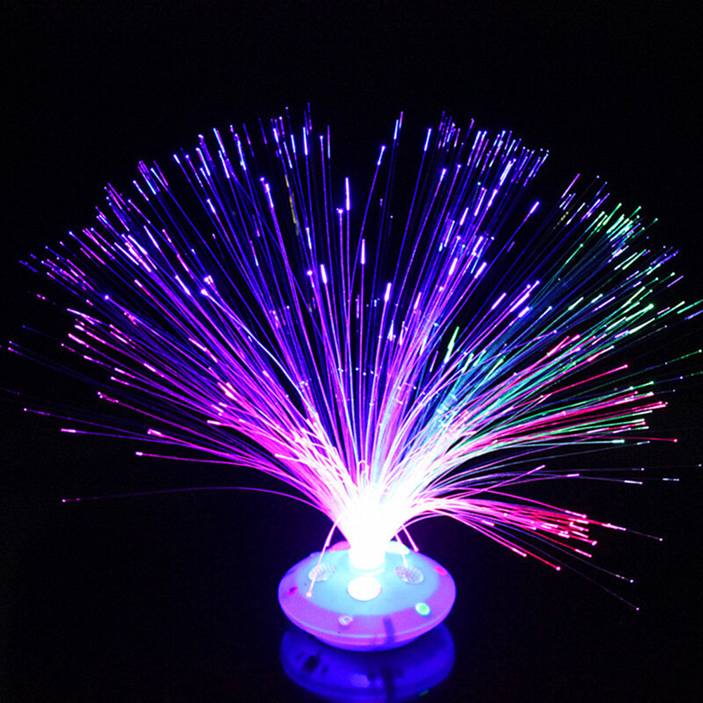 Farbige LED Fiber Optic Licht Romantische Kleine Nacht Licht Urlaub Weihnachten Hochzeit Dekoration Sterne Leuchten In Der Dunklen Nacht Lampe