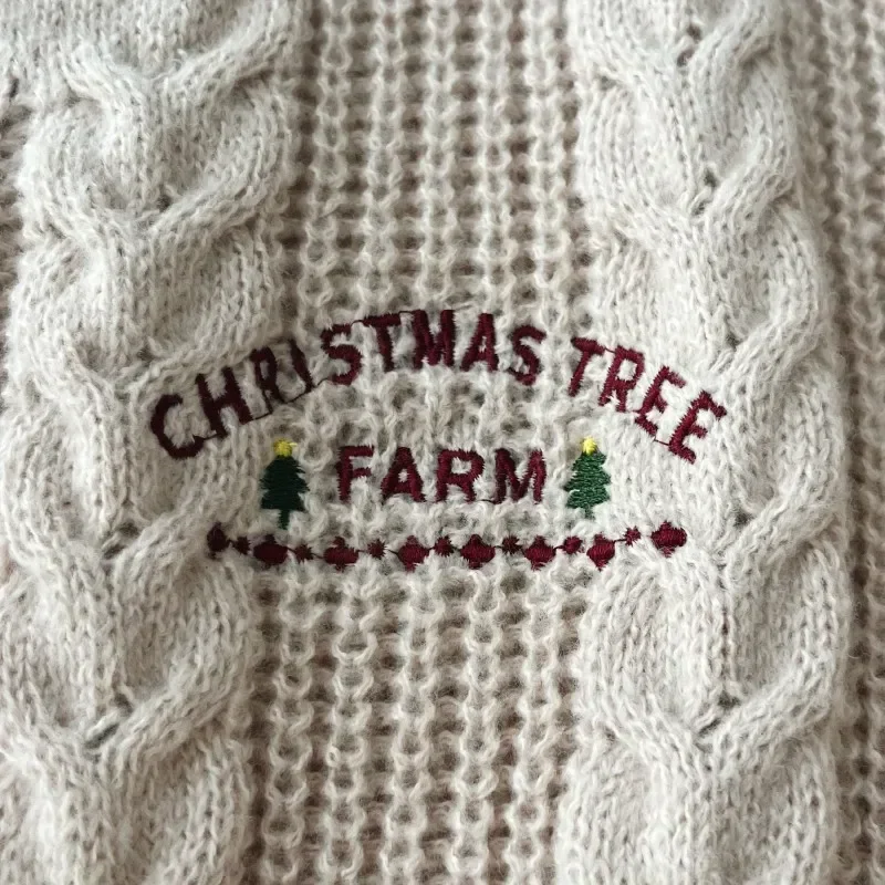 Árvore de natal feminino cardigan outono inverno malha cardigans com estrela bordado férias camisola folclore topos presente de natal
