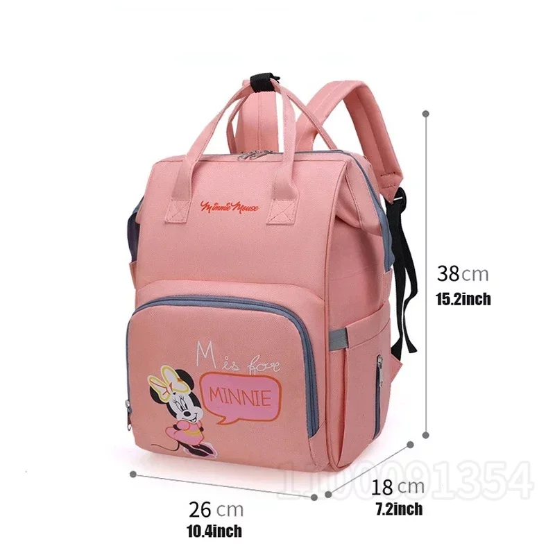 Disney nova moda saco de fraldas do bebê grande capacidade saco de maternidade carrinho de bebê à prova dwaterproof água mochila mickey mouse saco de fraldas do bebê
