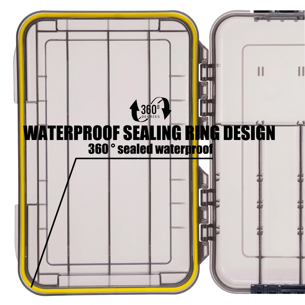 SAMOLLA nueva caja grande impermeable para aparejos de pesca, anzuelo de pesca, señuelo, caja de almacenamiento de cebo, accesorios portátiles para aparejos de pesca
