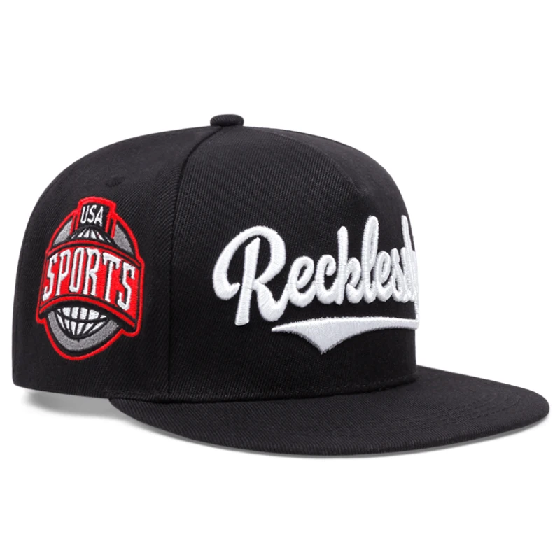 2024 새로운 패션 Reeklessly 미국 자수 남자 여자 야구 모자 힙합 스포츠 캐주얼 트럭 모자 Snapback 야외 태양 모자