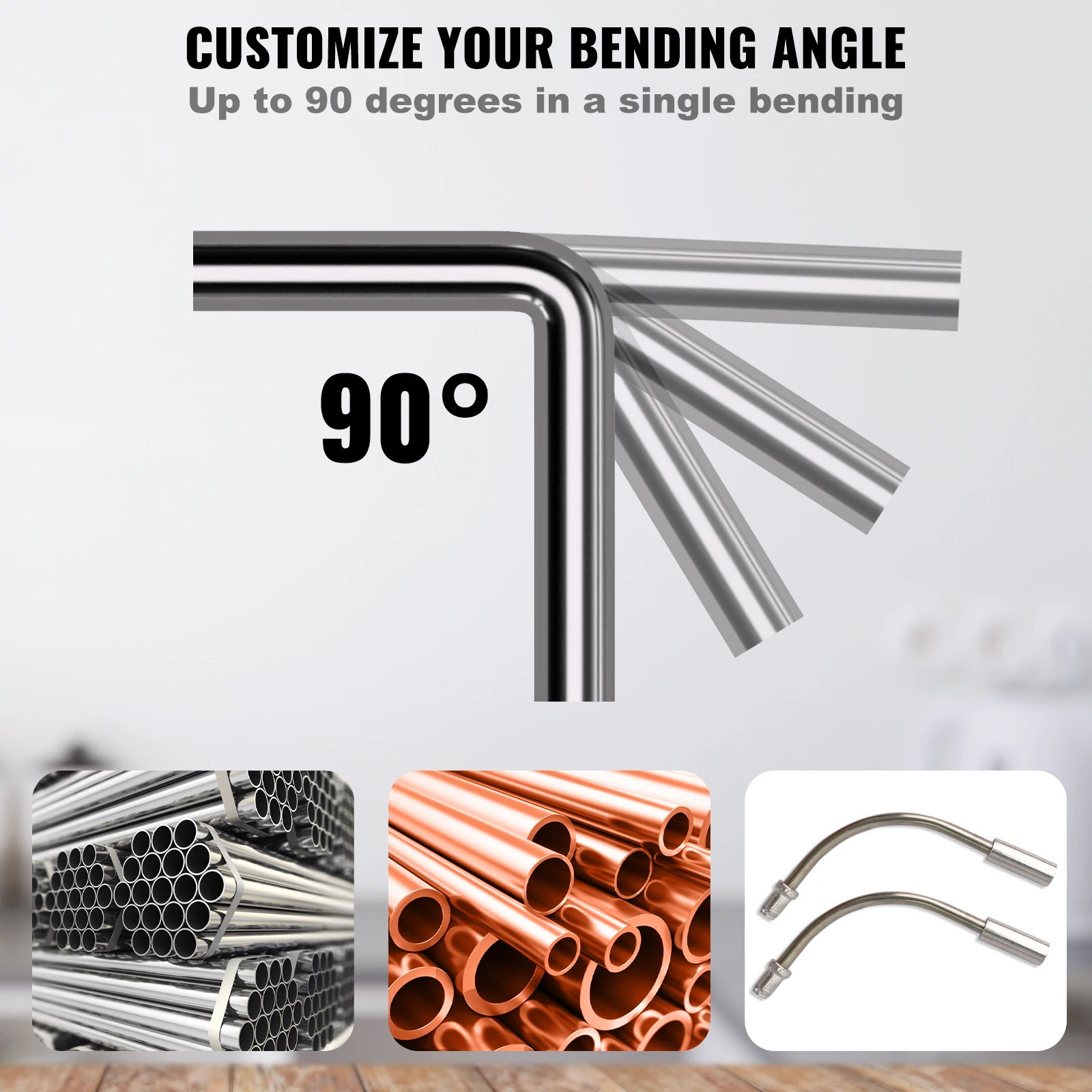 SucceBuy Pipe Tube Bender Ratcheting Reverse Tubing Bending Tools w/ 7 Dies Pipe Cutter for Air Conditioning Refrigerator Repair