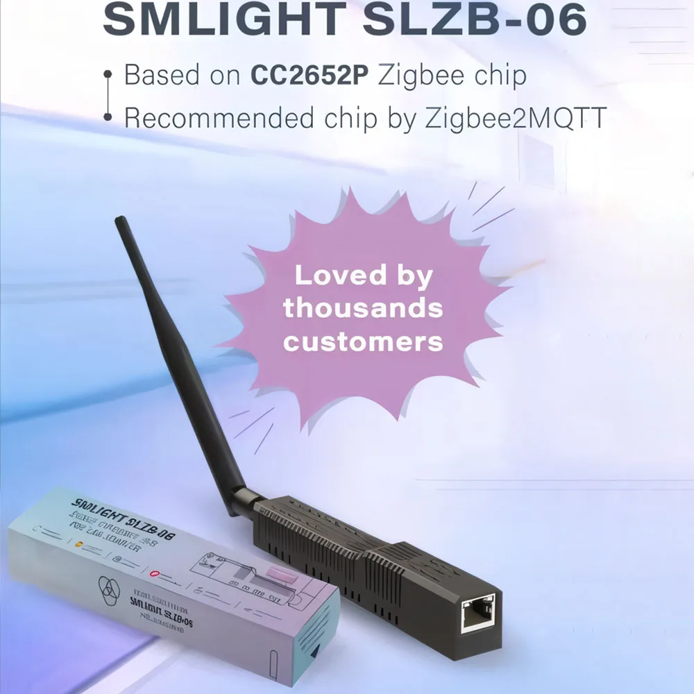 Coordenador de puerta de enlace WiFi Zigbee3.0 SMLIGHT SLZB-06/M/P7 a Ethernet, adaptador USB y WiFi que funciona con ZHA Zigbee2MQTT HomeAssistant