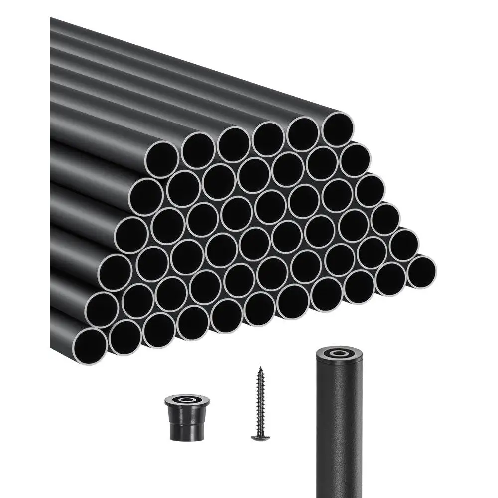 Metal Staircase Balusters 51 Pack 26 Inch Aluminum Spindles with Screws and  Caps for Sturdy Railing Design