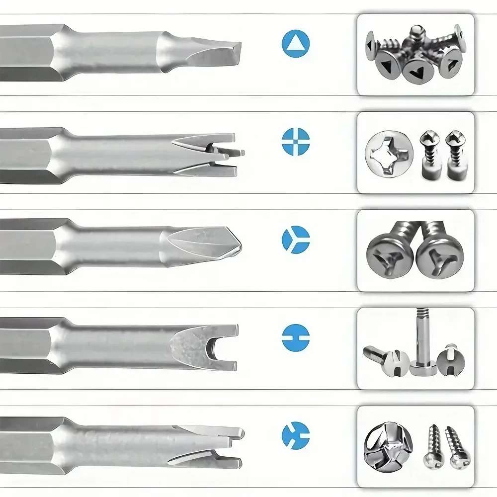 13/7/5Pcs  50mm Specialty Screwdriver Bit Set Y-Type Triangle Cross 3-Point Screwdriver Tool Accessories