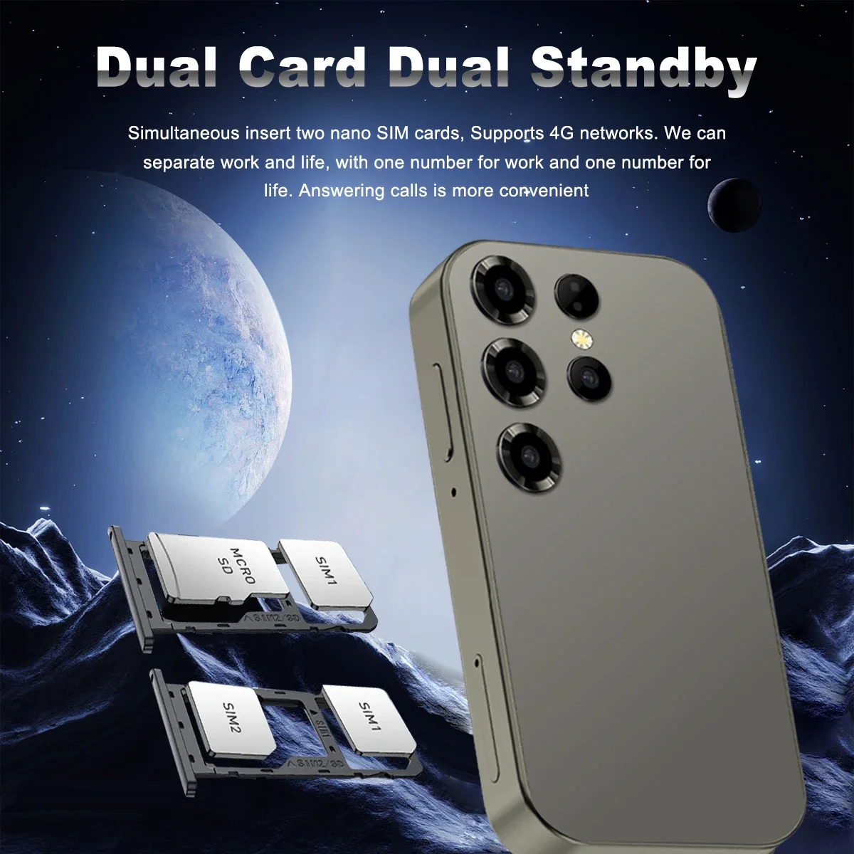 S24U Mini Smartphone 3.5 inch 16GB ROM 2GB RAM 2250mAh Mobile phones Android Dual SIM 2+5MP Google Play Store Cell phone