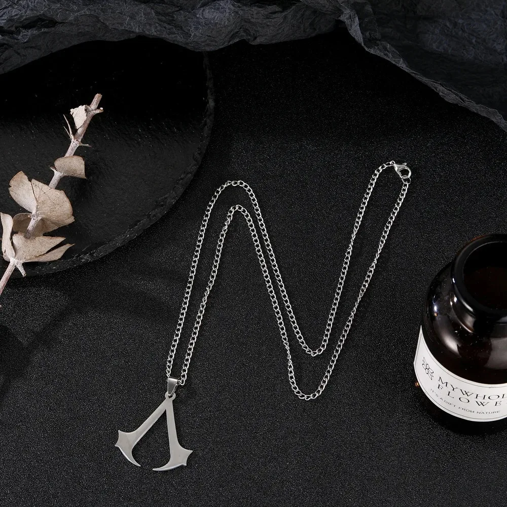สแตนเลส Assassin Syndicate Creed DIY จี้เกมภาพยนตร์อะนิเมะคอสเพลย์สร้อยคอผู้ชายเครื่องประดับของขวัญ