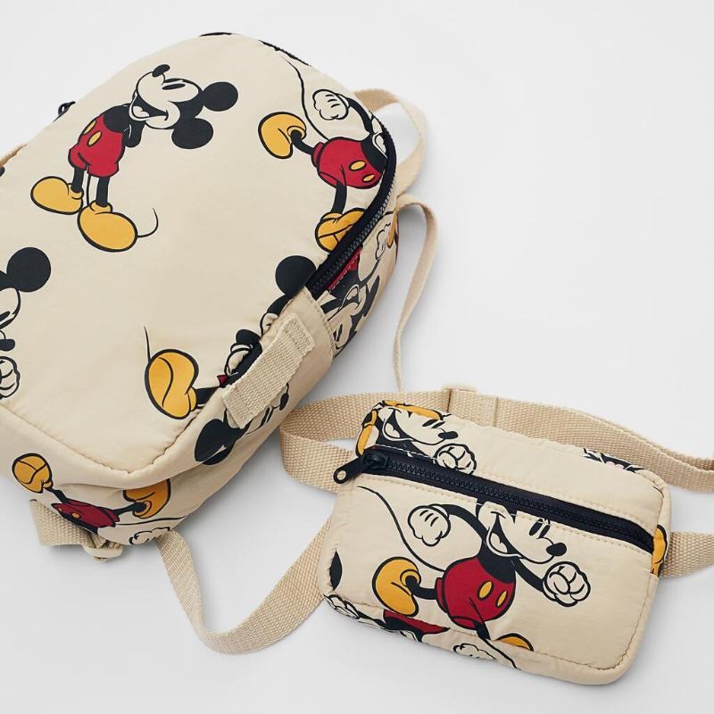 Disney 2024 Nuova borsa da scuola per bambini alla moda con motivo Topolino Zaino leggero con stampa Topolino carino