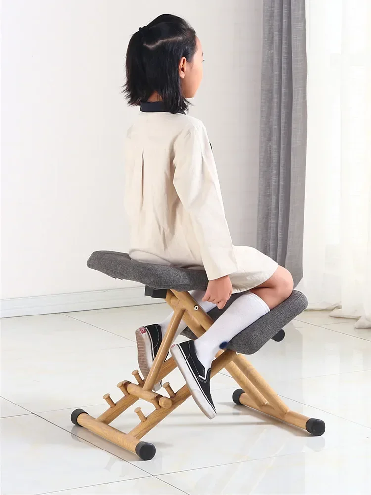Ergonomic Children's Posture Correction Chair AntiHumpback and Myopia Prevention Kneeling Chair Adjustable Student Learning Seat