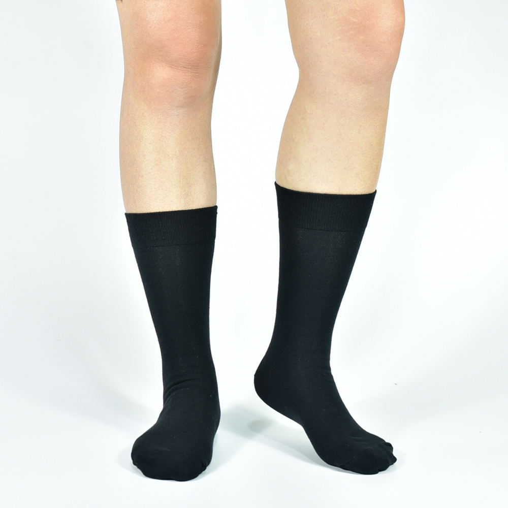4/5/6/8/10 pares de calcetines de pantorrilla de algodón negro para hombre