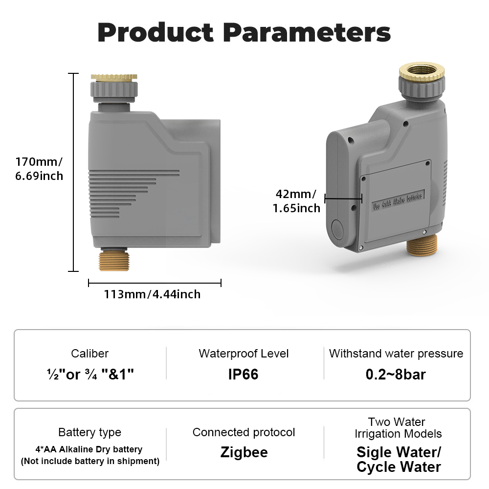 Tuya Zigbee-válvula de agua o medidor de humedad del suelo Zigbee, probador de temperatura y humedad, Monitor de plantas, Detector para plantar en jardín