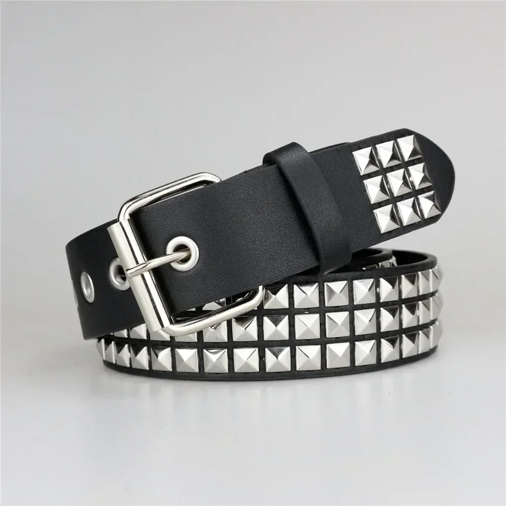 2024 neue Quadratische Perle Niet Gürtel Metall Pyramide Gürtel Männer und Frauen Punk Hardware Jeans Gürtel Y2K Gürtel Designer Gürtel frauen Gürtel