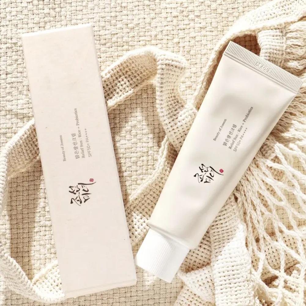 Spf50กันแดดข้าว + ครีมกันแดดที่ติดทนนานหน้าครีมให้ความชุ่มชื้นอ่อนๆกันแดดป้องกันรังสียูวี