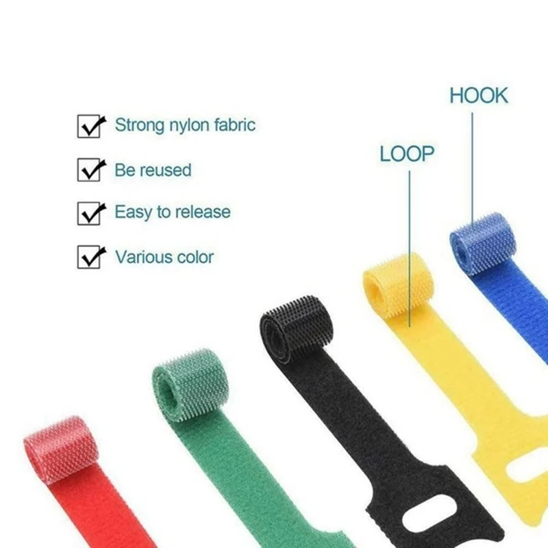 10/30/50 Con Releasable Cáp Nhà Tổ Chức Quan Hệ Chuột Tai Nghe Nhét Tai Dây Quản Lý Nylon Dây Cáp Có Thể Tái Sử Dụng Vòng Lắc Eo băng Dây Thắt