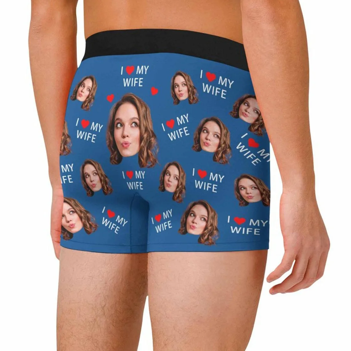 Valentine's Day Gift Boxes For Him Personalize Face Men Boxer/Socks Multi-Color Underwear Custom Unisex Face Socks With Texts